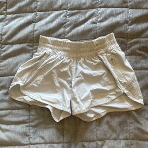 Lululemon white running shorts